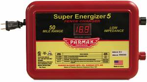 The ultra-powerful Parmak Super Energizer 5 fence charger.